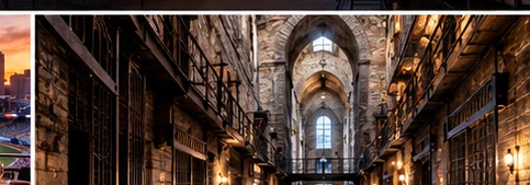 Illustrative historic former prison event setting