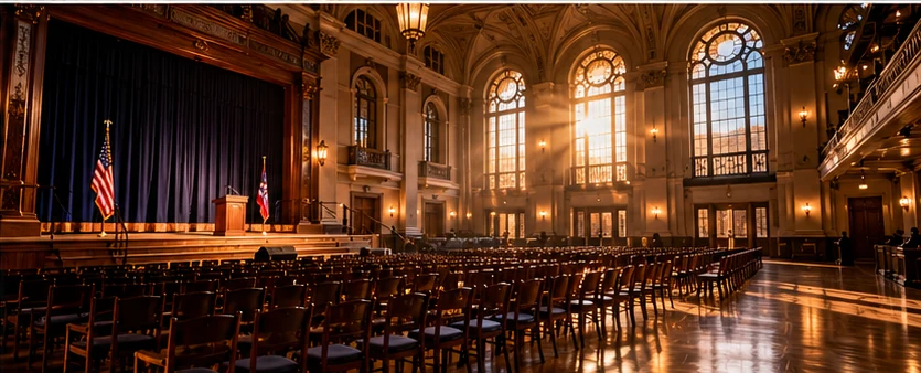 Illustrative civic event hall