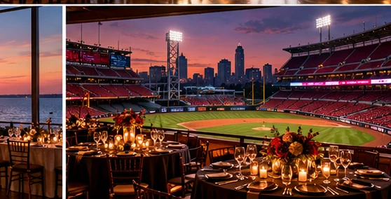 Illustrative baseball stadium event